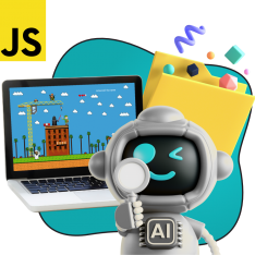 Язык программирования JavaScript + AI. Проектное обучение + геймификация + AI-помощники - КИБЕРшкола программирования для детей, компьютерные курсы для школьников, начинающих и подростков - KIBERone г. Лианозово