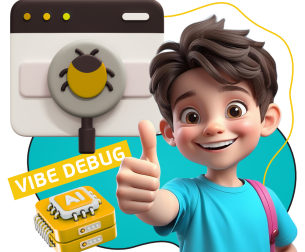 Тестирование & Vibe Debug. Охотники за багами - КИБЕРшкола программирования для детей, компьютерные курсы для школьников, начинающих и подростков - KIBERone г. Лианозово